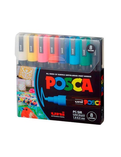 [10-372632] MARCADOR POSCA PC-5M C/8 PZAS