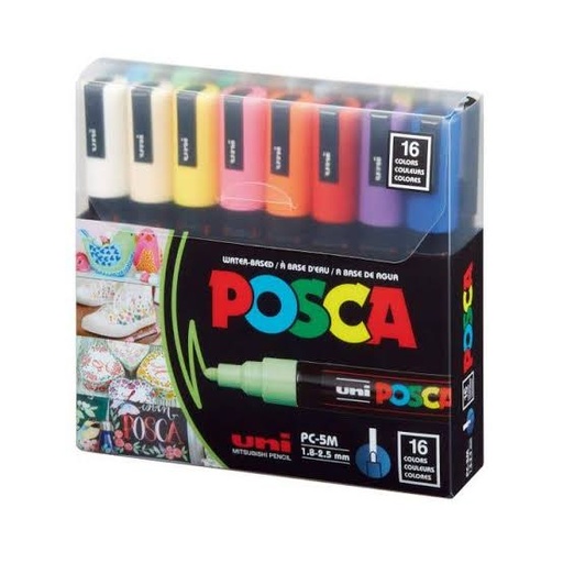 [10-372634] MARCADOR POSCA PC-5M C/16 PZAS
