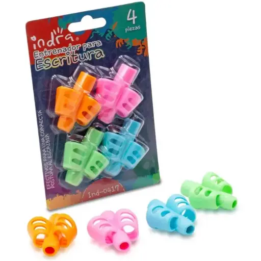 [10-0417] ENTRENADOR PARA ESCRITURA INDRA BLISTER C/4