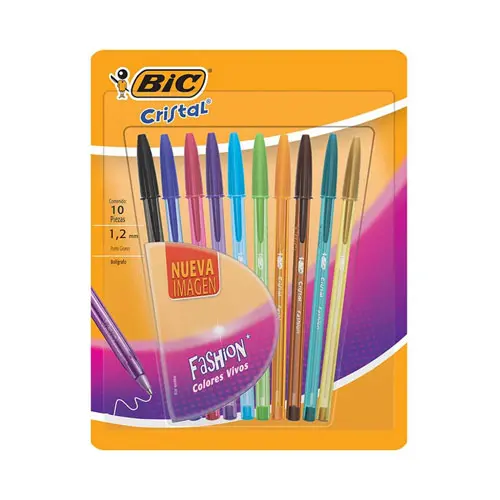 [10-132268] BOLIGRAFO BIC SHIMMER PTE C/10 FASHION