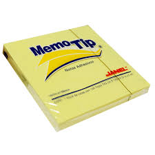 [10-590841] NOTAS ADHESIVAS MEMO TIP 3X3 PULG. JANEL AMARILLO