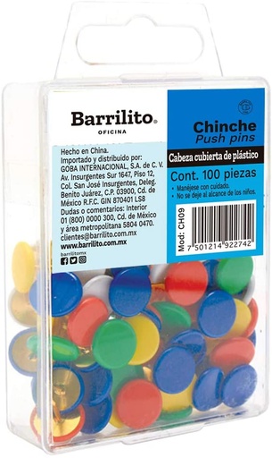 [10-104074] CHINCHES ACME DE COLORES MOD.CH09 C/100