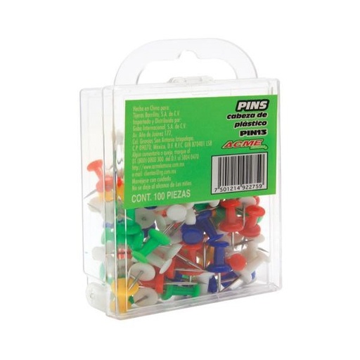 [10-104072] PINS ACME MODELO PIN13 CAJA C/100 PZAS.