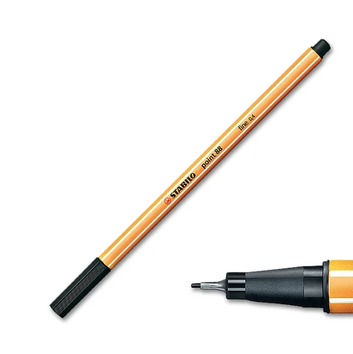 [11-210880] MARCADOR STABILO PLUMIL P/F NEGRO PZA