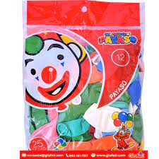 [10-195020] GLOBO PAYASO #12 C/100PZAS COLORES