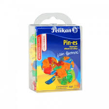 [10-328056] PIN PELIKAN CAJA SURTIDA C/100 PZAS.