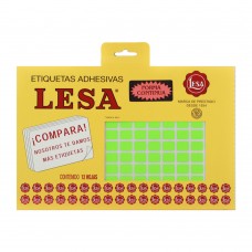 [10-266040] ETIQUETAS LESA 1 VERDE 1800 12X8 MM
