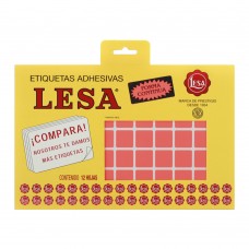 [10-266044] ETIQUETAS LESA 3 ROJO  770 17X17 MM