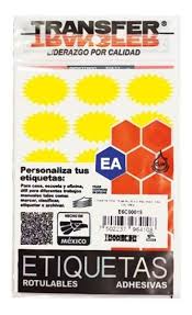 [10-452032] ETIQUETA ADHESIVA OFERTAS C/175 AMARILLA TRANSFER