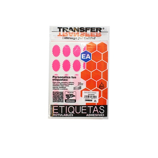 [10-452034] ETIQUETA ADHESIVA OFERTAS C/175 ROSA TRANSFER