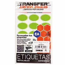[10-452038] ETIQUETA ADHESIVA OFERTAS C/175 VERDE TRANSFER