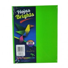[10-657122] PAPEL DIEM CARTA BRIGHTS PTE C/100 11 VERDE ELECTRICO