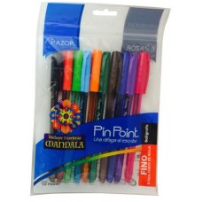[10-372514] BOLIGRAFO AZOR PIN POINT COLORES FASHION PTE C/10