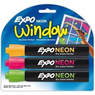 [10-130833] MARCADOR EXPO NEON PTE. C/3 PZAS.WINDOW