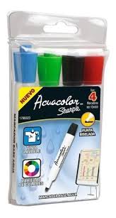 [10-130220] MARCADOR ACUACOLOR EST. C/4 PZAS