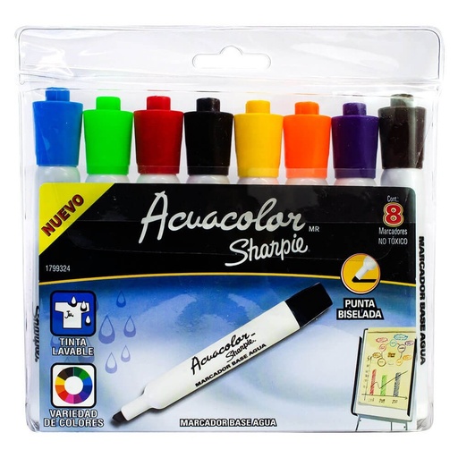 [10-130222] MARCADOR ACUACOLOR EST. C/8 PZAS