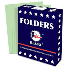 [10-302126] FOLDER CARTA VERDE NASA PTE C/100 PZAS.