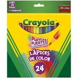 [10-134208] COLORES CRAYOLA C/24 COLORES LARGOS