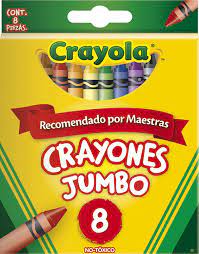 [10-134018] CRAYONES CRAYOLA JUMBO CON 8 PZAS.