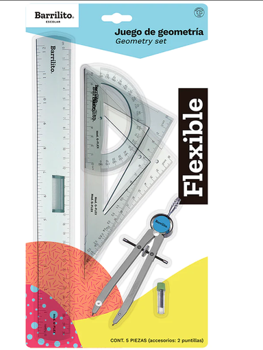 [10-104980] JUEGO DE GEOMETRIA BARRILITO FLEXIBLE 8032JGF