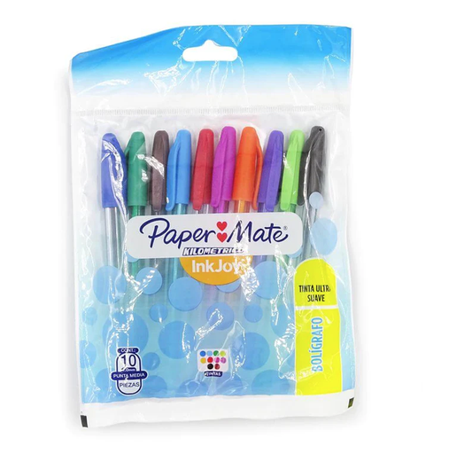 [10-130067] BOLIGRAFO PAPER MATE KILOMETRICO COLORS  PTE C/8