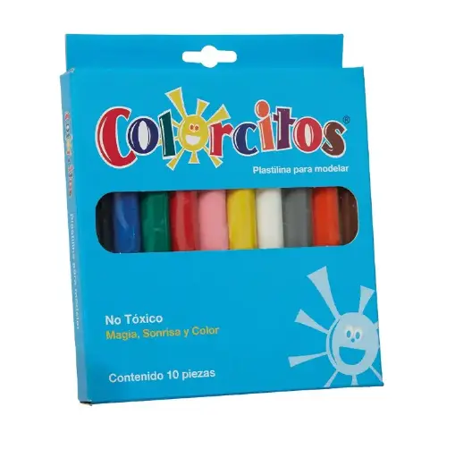 [10-120032] PLASTILINA C/10 BARRAS COLORITOS