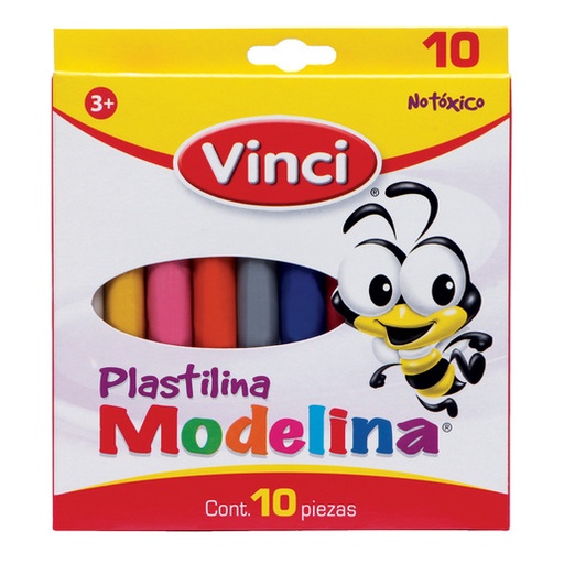 [10-170510] PLASTILINA VINCI CAJA C/10 COLORES