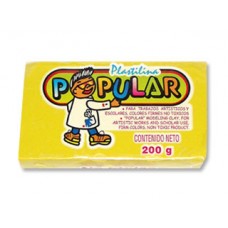 [10-120018] PLASTILINA POPULAR 200 GRS AMARILLA