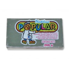 [10-120024] PLASTILINA POPULAR 200 GRS GRIS
