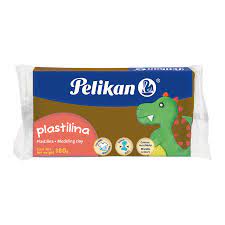 [10-328570] PLASTILINA PELIKAN BARRA 180 GRS. CAFE