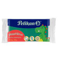 [10-328584] PLASTILINA PELIKAN BARRA 180 GRS. VERDE BANDERA