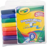 [10-134052] PLUMONES CRAYOLA LAVABLES GRUESO C/8 PZAS.