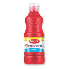 [10-170534] PINTURA VINCI TEMPERA 473 ML. ROJA