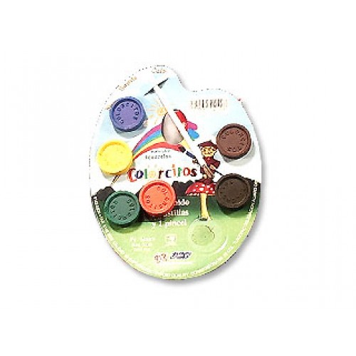 [10-120026] ACUARELA COLORITOS PALETA C/6 PASTILLAS
