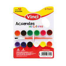 [10-170460] ACUARELA VINCI C/12 PASTILLAS CARTON